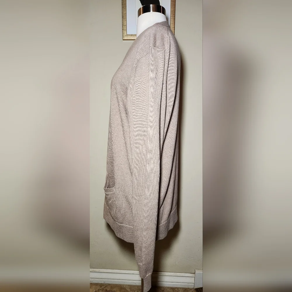 Jos. A. Bank Reserve Men's Camel Cardigan‎ Sweater Cotton/Silk Blend Size Large